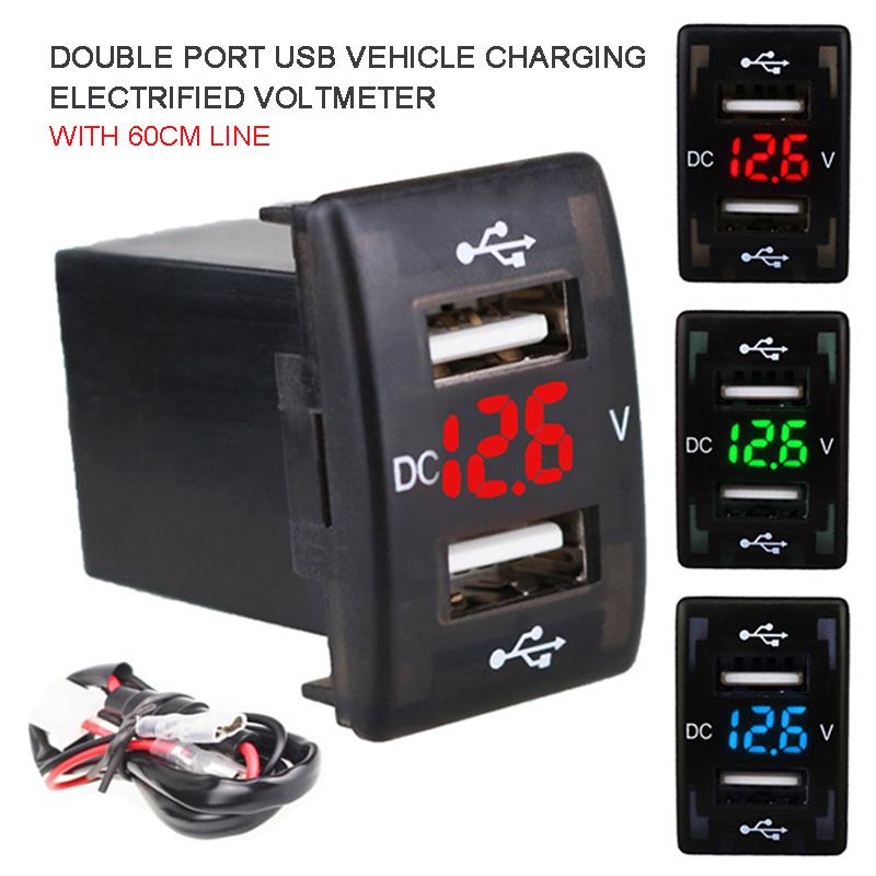 Автомобильный адаптер для зарядного устройства с двумя USB-портами, светодиодный ночной дисплей, розетка для зарядки
Автомобильный адаптер для зарядного устройства с двумя USB-портами, светодиодный ночной дисплей, розетка для зарядки