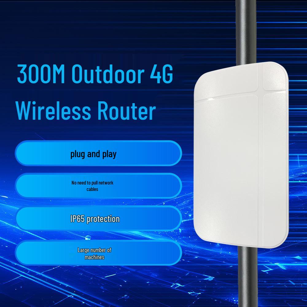 300M Outdoor Wireless 4G SIM Router, IP65 Waterproof, Cable-Free Industrial WiFi AP 4 білий
300M Outdoor Wireless 4G SIM Router, IP65 Waterproof, Cable-Free Industrial WiFi AP 4 білий