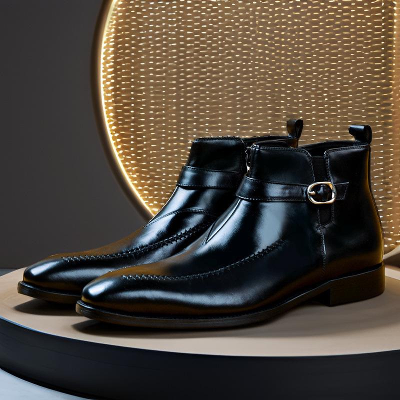 Модные мужские роскошные ботинки челси из натуральной кожи, высотой до щиколотки, высокого качества, на резинке, с ремешком с пряжкой, с отрезным носком, черные базовые ботинки, ботильоны, мужские 46 чёрный
Модные мужские роскошные ботинки челси из натуральной кожи, высотой до щиколотки, высокого качества, на резинке, с ремешком с пряжкой, с отрезным носком, черные базовые ботинки, ботильоны, мужские 46 чёрный