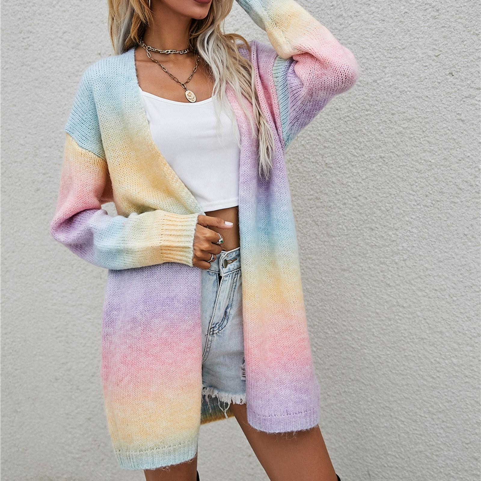 Женский кардиган средней длины с принтом тай-дай, с карманами, вязаный свитер-пальто L розовый
Женский кардиган средней длины с принтом тай-дай, с карманами, вязаный свитер-пальто L розовый