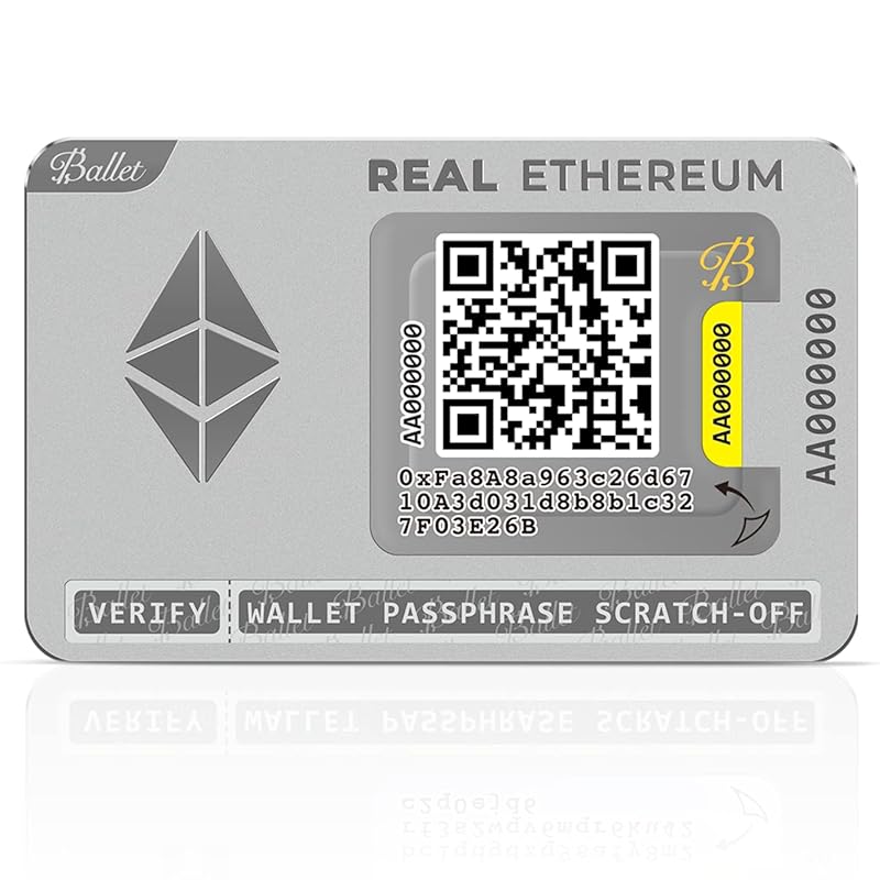 Ballet Real Ethereum (ETH), easiest encrypted cold storage card, Cryptocurrency hardware wallet that supports secure multicurrency and NFTs (1 piece,
Ballet Real Ethereum (ETH), easiest encrypted cold storage card, Cryptocurrency hardware wallet that supports secure multicurrency and NFTs (1 piece,