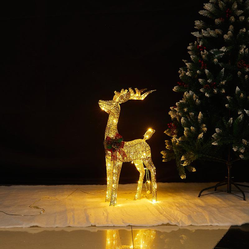 Father and Son Glowing Deer Wrought Iron Ornament for Holiday Display
Father and Son Glowing Deer Wrought Iron Ornament for Holiday Display