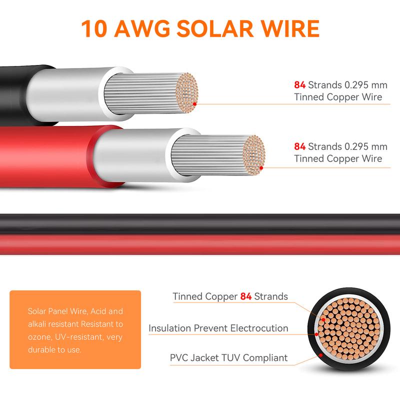 Склад США Сонячний подовжувач 10AWG 100M 50M 30M 25M 6мм² IP67 Сонячний кабель Червоний Чорний Для підключення сонячних панелей Будинок RV Човен 30m-Red
Склад США Сонячний подовжувач 10AWG 100M 50M 30M 25M 6мм² IP67 Сонячний кабель Червоний Чорний Для підключення сонячних панелей Будинок RV Човен 30m-Red