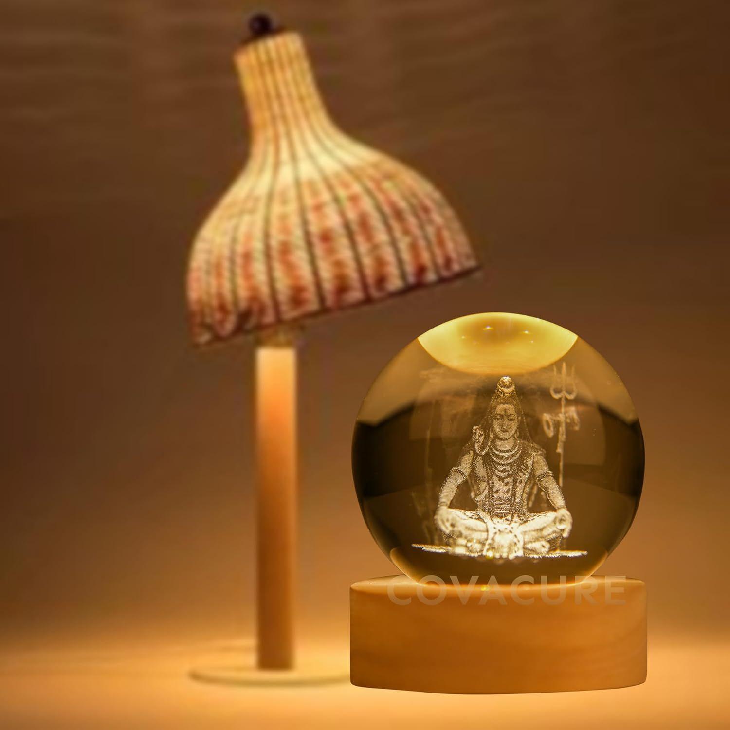 3D Shiv Crystal Ball Night Lamp, Solar System Shiv Idol Crystal Ball Night Light, USB Table Colorful LED Wooden Base Lamp for Home
3D Shiv Crystal Ball Night Lamp, Solar System Shiv Idol Crystal Ball Night Light, USB Table Colorful LED Wooden Base Lamp for Home