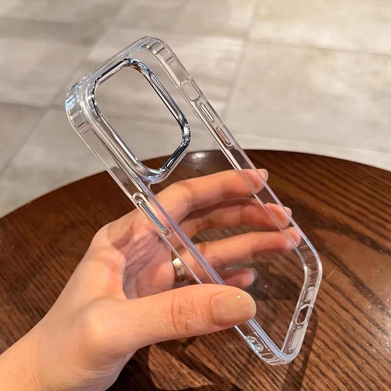 Electroplated Frame Zero-Feel Transparent iPhone 17 Case for Apple 16 Pro Max - Fits 14/15 New Models iPhone 14
Electroplated Frame Zero-Feel Transparent iPhone 17 Case for Apple 16 Pro Max - Fits 14/15 New Models iPhone 14