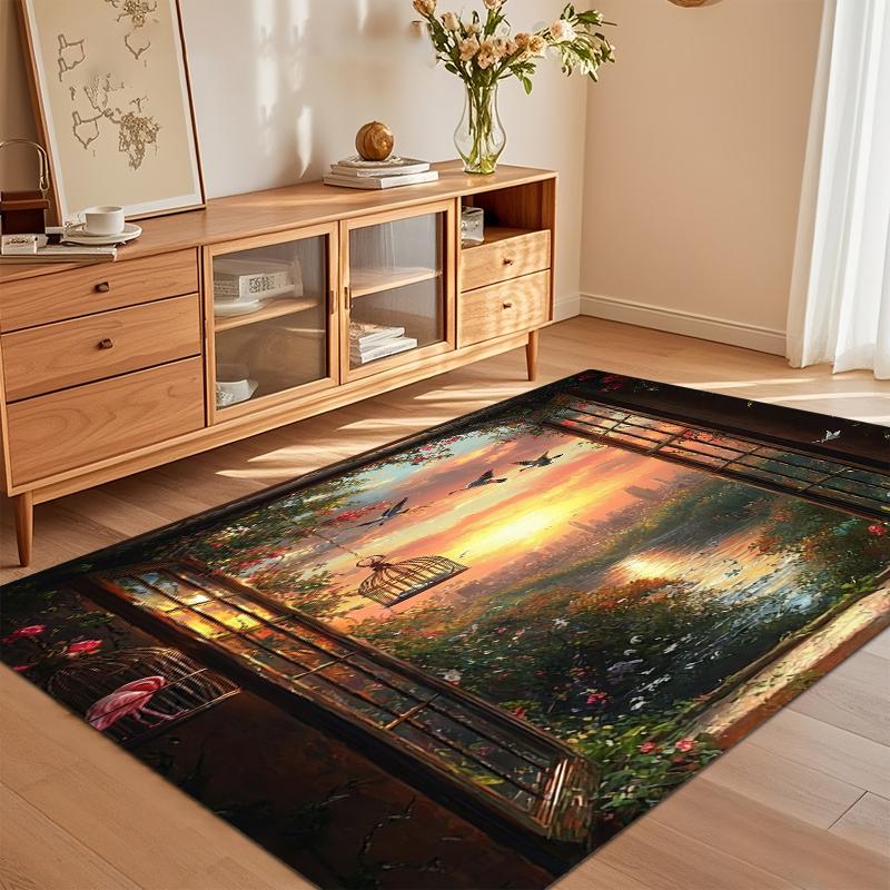 Sunset Window View Enchanted Floral Area Rug Non Slip Soft Floor Carpet for Living Room Bedroom Entryway Dreamy Nature Decor 40x60cm
Sunset Window View Enchanted Floral Area Rug Non Slip Soft Floor Carpet for Living Room Bedroom Entryway Dreamy Nature Decor 40x60cm