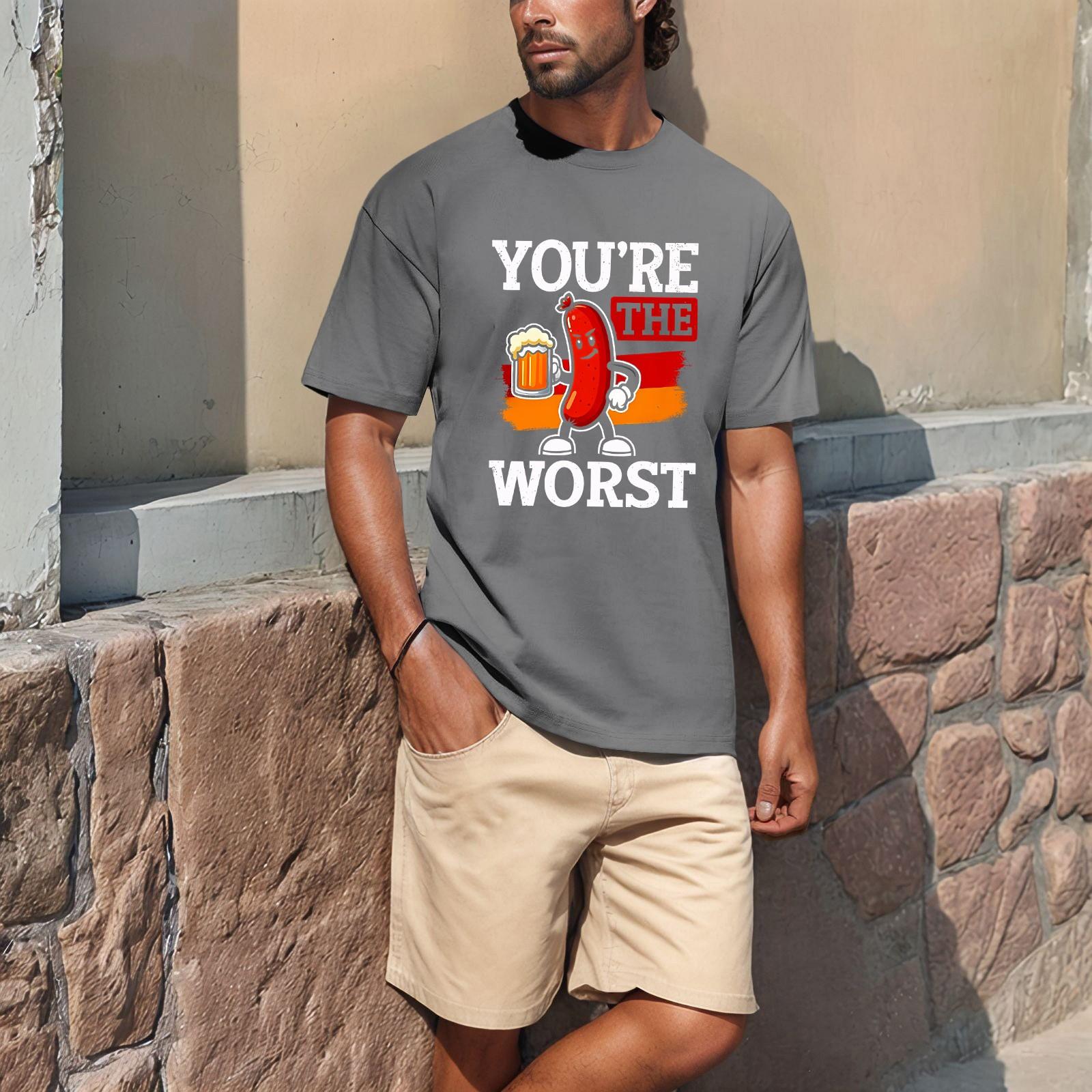 Men s Popular T-shirt Printed Round Neck Short Sleeve T-shirt XXL
Men s Popular T-shirt Printed Round Neck Short Sleeve T-shirt XXL