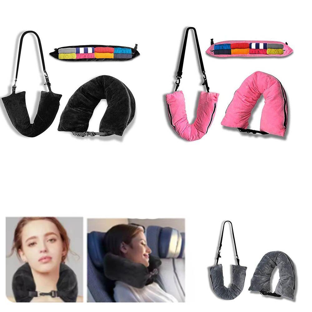 Comfortable U-Shaped Pillow Fillable Neck Pillow Storage Bag Travel Neck Pillow Travel Essentials темно-синього кольору
Comfortable U-Shaped Pillow Fillable Neck Pillow Storage Bag Travel Neck Pillow Travel Essentials темно-синього кольору