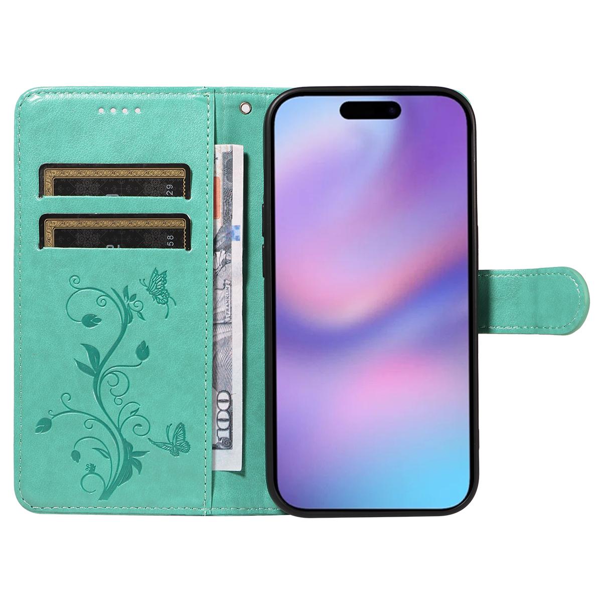 For iPhone 17 PU Leather Cases Flower Pattern Wallet Stand Phone Cover with Strap Blue
For iPhone 17 PU Leather Cases Flower Pattern Wallet Stand Phone Cover with Strap Blue