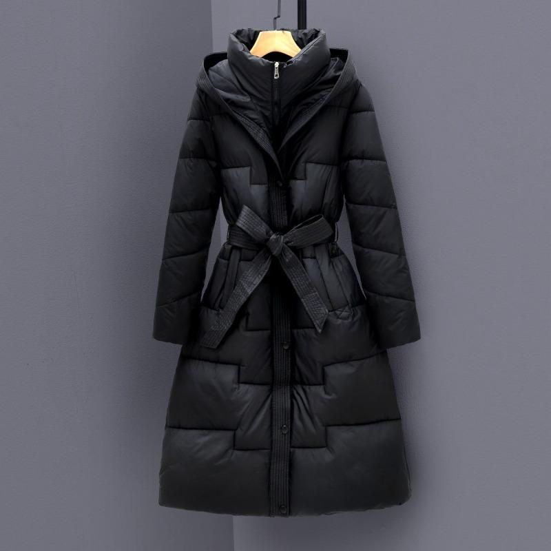 Winter Women Long Hoodies Slimmer Down Jackets Fashion Casual Thickening Puffer Windproof Coat Gift Belt M чорний
Winter Women Long Hoodies Slimmer Down Jackets Fashion Casual Thickening Puffer Windproof Coat Gift Belt M чорний