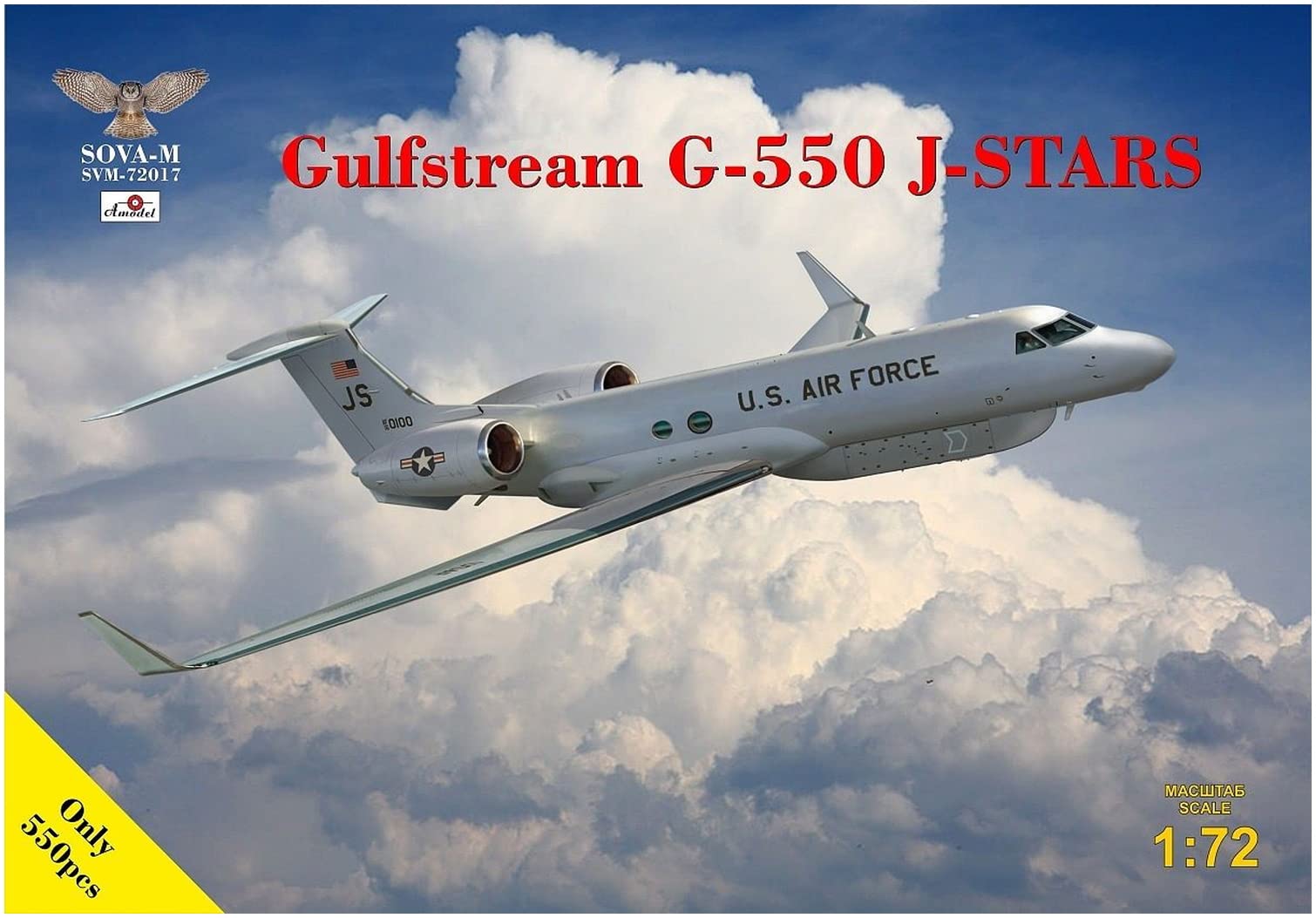 US Air Force Gulfstream G550 Plastic Model SVM72017 Sova-M 1/72 J-STARS 
US Air Force Gulfstream G550 Plastic Model SVM72017 Sova-M 1/72 J-STARS
