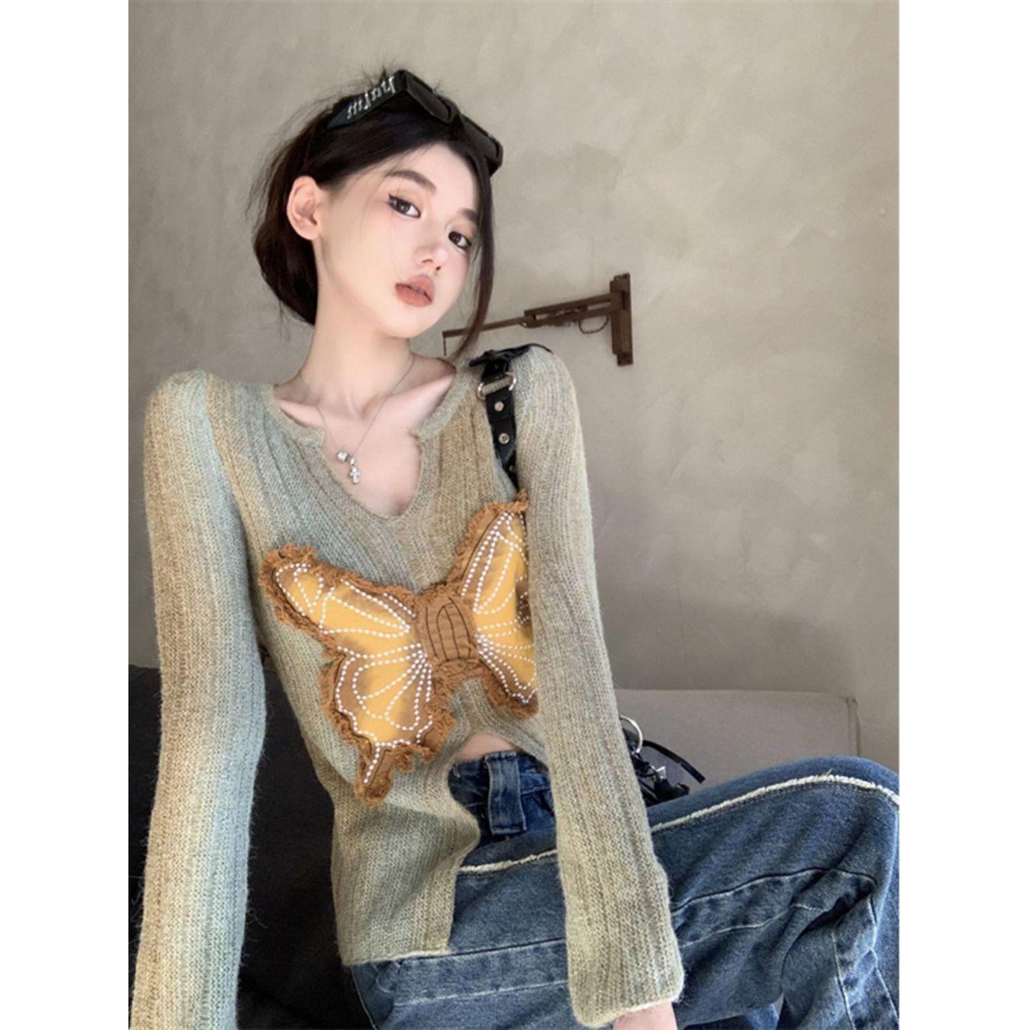 Butterfly Design Slim Fit Knitted Sweater - Women s Autumn Collection One Size сірий колір
Butterfly Design Slim Fit Knitted Sweater - Women s Autumn Collection One Size сірий колір