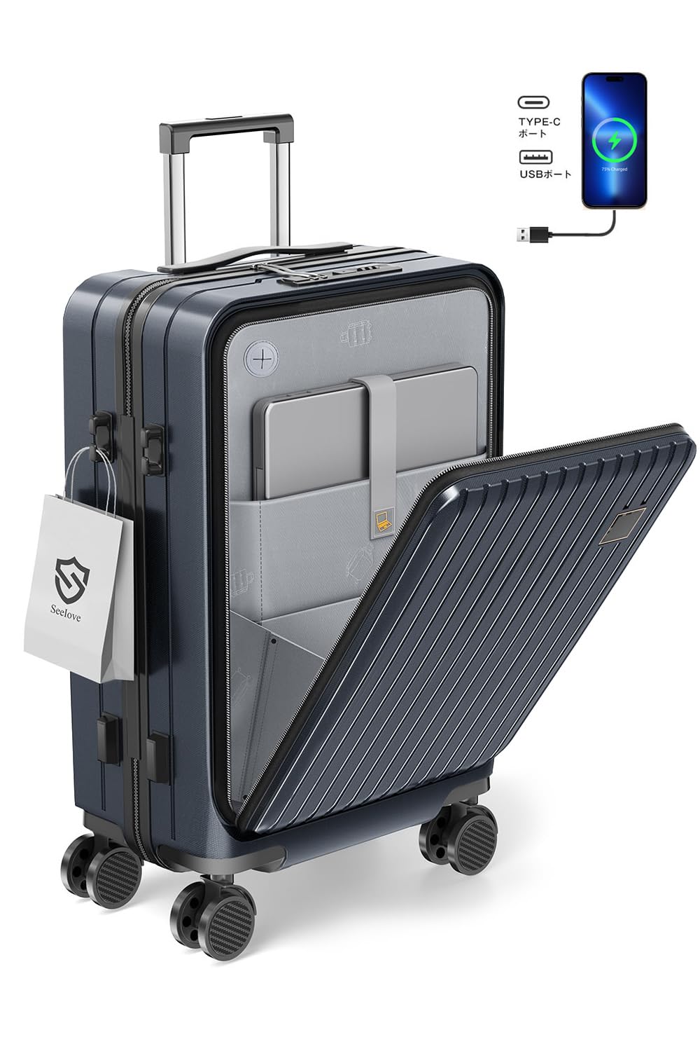 suitcase Ideal for business trips Equipped with a TSA lock for enhanced security Completely silent rotating casters structure allows you to load and синій
suitcase Ideal for business trips Equipped with a TSA lock for enhanced security Completely silent rotating casters structure allows you to load and синій