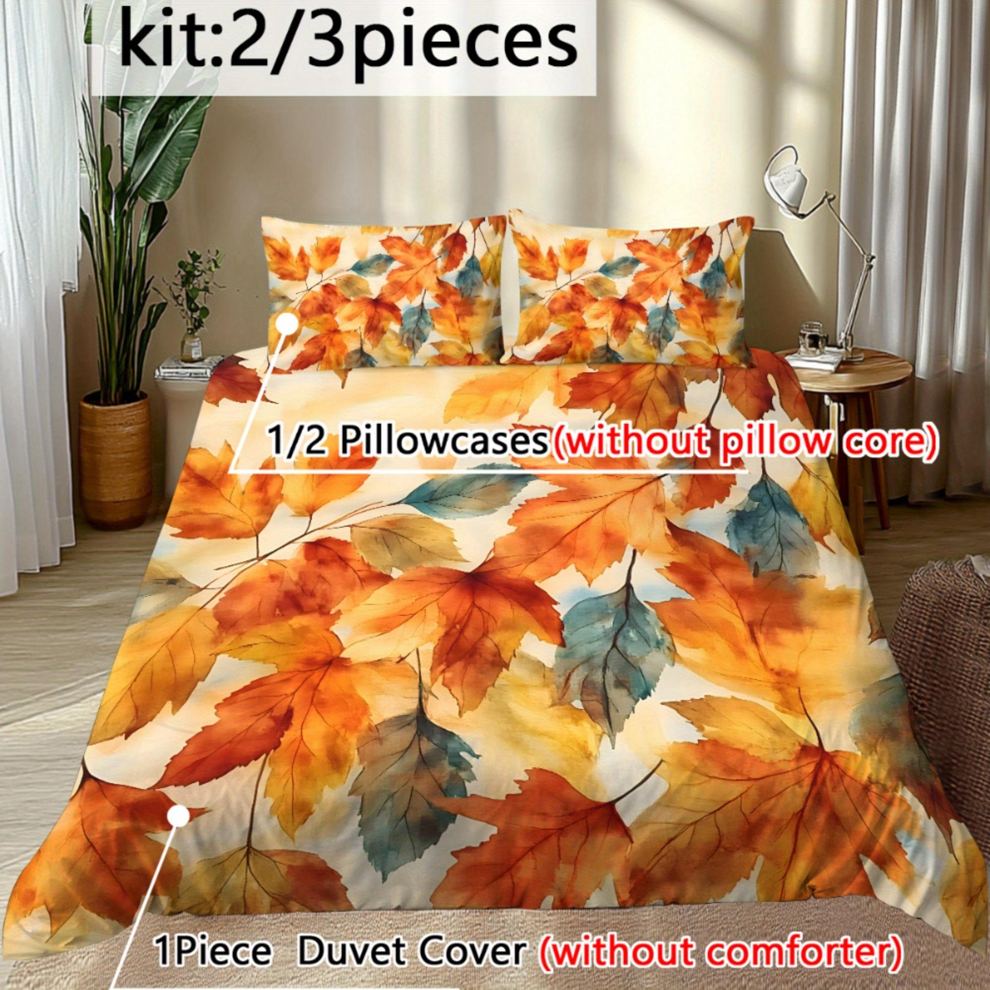 Warm-Colored Leaf Pattern Design, 3D Super Soft Brushed Digital Printed Quilt Cover Set No Include Filling Fabric, Soft Comfort EU Twin(135x200cm)
Warm-Colored Leaf Pattern Design, 3D Super Soft Brushed Digital Printed Quilt Cover Set No Include Filling Fabric, Soft Comfort EU Twin(135x200cm)