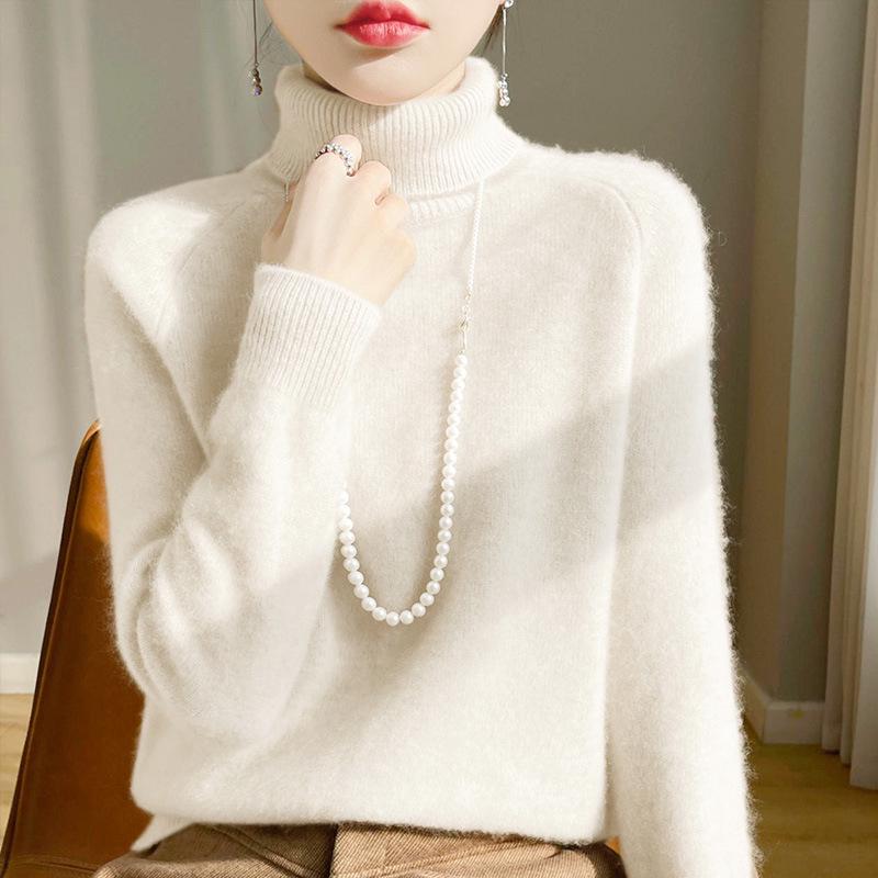 Женский пуловер из 100% шерсти с толстым воротником-стойкой – Вязаный свитер на осень/зиму M (100-115 jin)
Женский пуловер из 100% шерсти с толстым воротником-стойкой – Вязаный свитер на осень/зиму M (100-115 jin)