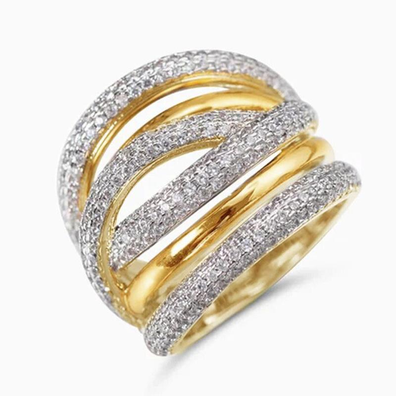 European and American Court Style Line Combination Design Ring, Elegant Feminine Temperament, High-end Zircon Accessory 8
European and American Court Style Line Combination Design Ring, Elegant Feminine Temperament, High-end Zircon Accessory 8