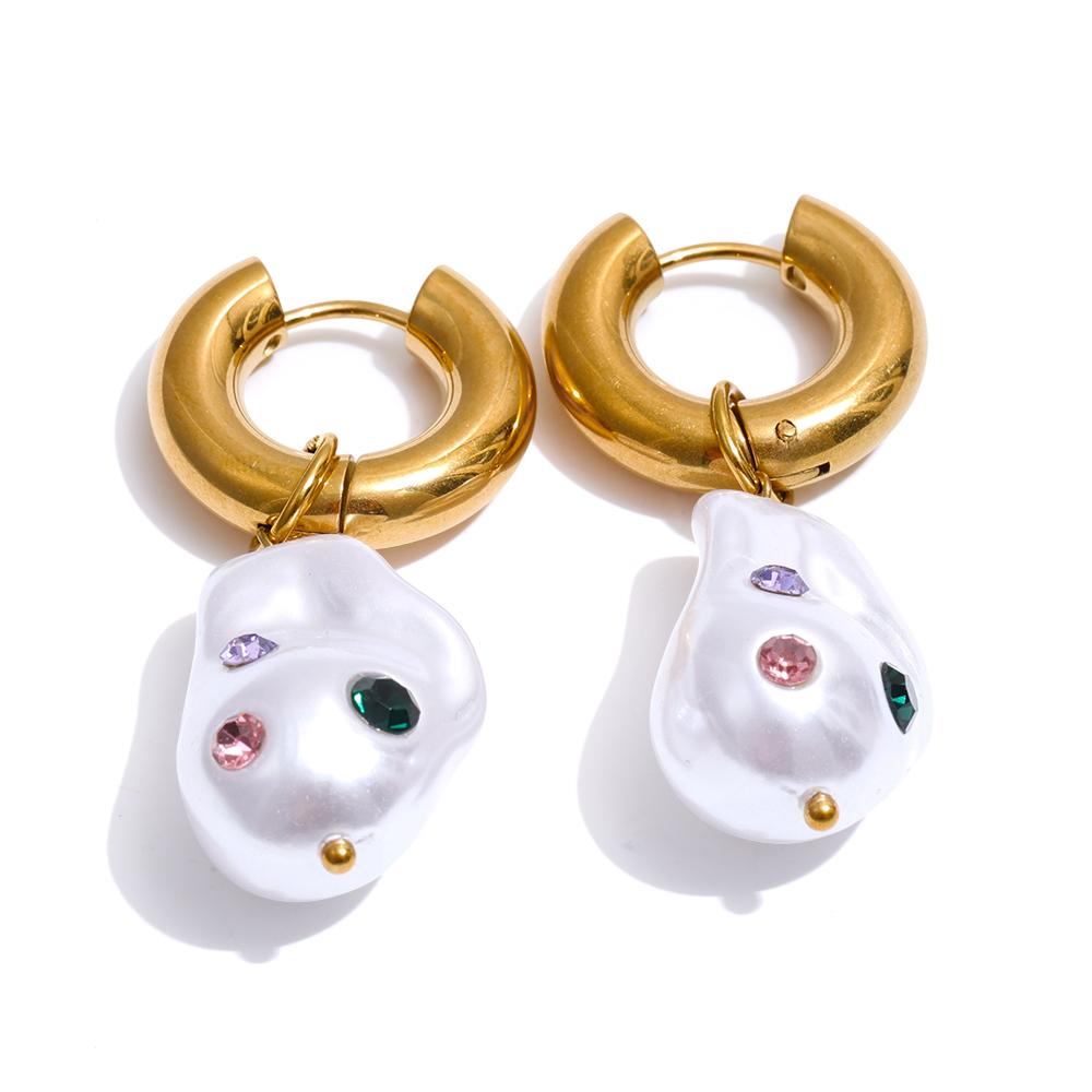 Yhpup Trending Stainless Steel Baroque Simulated Pearls Zirconia Dangle Earrings for Women Stylish Unique Statement Jewelry Gift
Yhpup Trending Stainless Steel Baroque Simulated Pearls Zirconia Dangle Earrings for Women Stylish Unique Statement Jewelry Gift