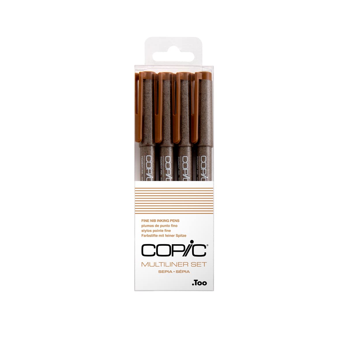 COPIC Too Multiliner 4-Piece Set Sepia for Drawing and Inking
COPIC Too Multiliner 4-Piece Set Sepia for Drawing and Inking
