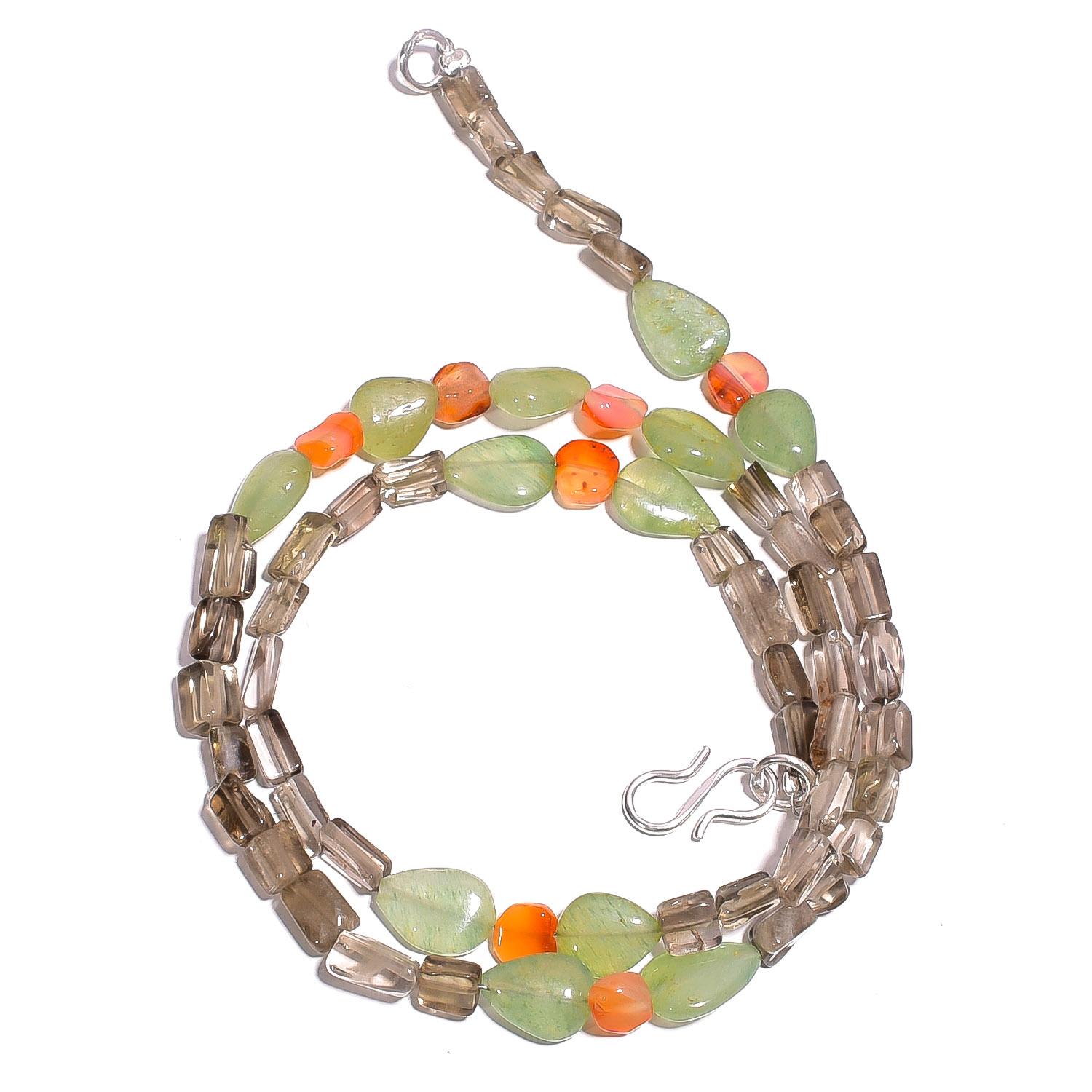 Natural Aventurine Smoky Quartz Carnelian Gemstone Beads Necklace 17 UB-4131 UB-4131
Natural Aventurine Smoky Quartz Carnelian Gemstone Beads Necklace 17 UB-4131 UB-4131