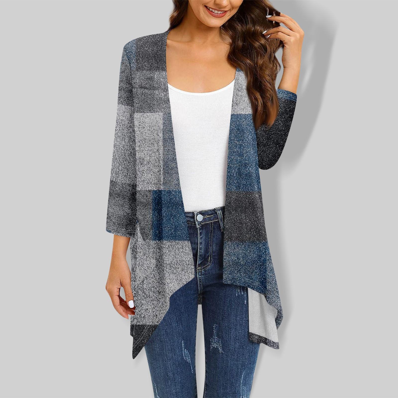 Женский кардиган с рукавом 3/4 и принтом, вязаный легкий кардиган с открытой передней частью и карманами XXXL
Женский кардиган с рукавом 3/4 и принтом, вязаный легкий кардиган с открытой передней частью и карманами XXXL