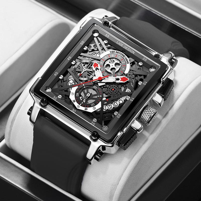 Creative Watch For Men Fashion Hollow Square Quartz Man Wristwatch Outdoor Sport Luminous Waterproof Chronograph Clock Male
Creative Watch For Men Fashion Hollow Square Quartz Man Wristwatch Outdoor Sport Luminous Waterproof Chronograph Clock Male