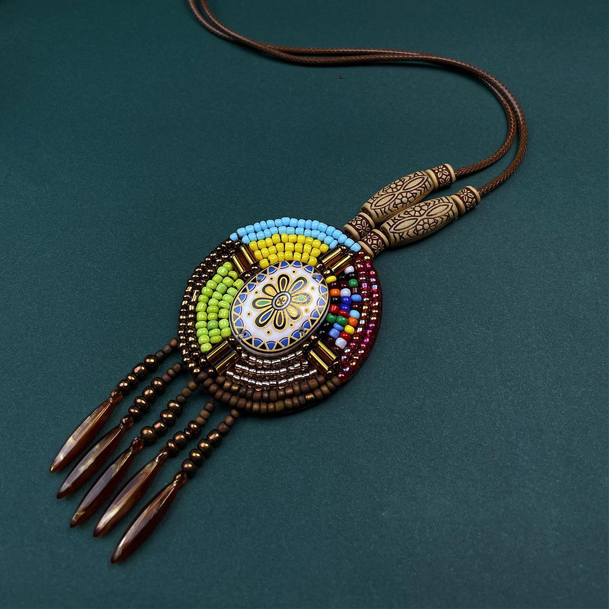 Непальское этническое ожерелье с подвеской в виде кисточки - ручная работа, ретро-модная цепочка для свитера Oval Rice Bead
Непальское этническое ожерелье с подвеской в виде кисточки - ручная работа, ретро-модная цепочка для свитера Oval Rice Bead