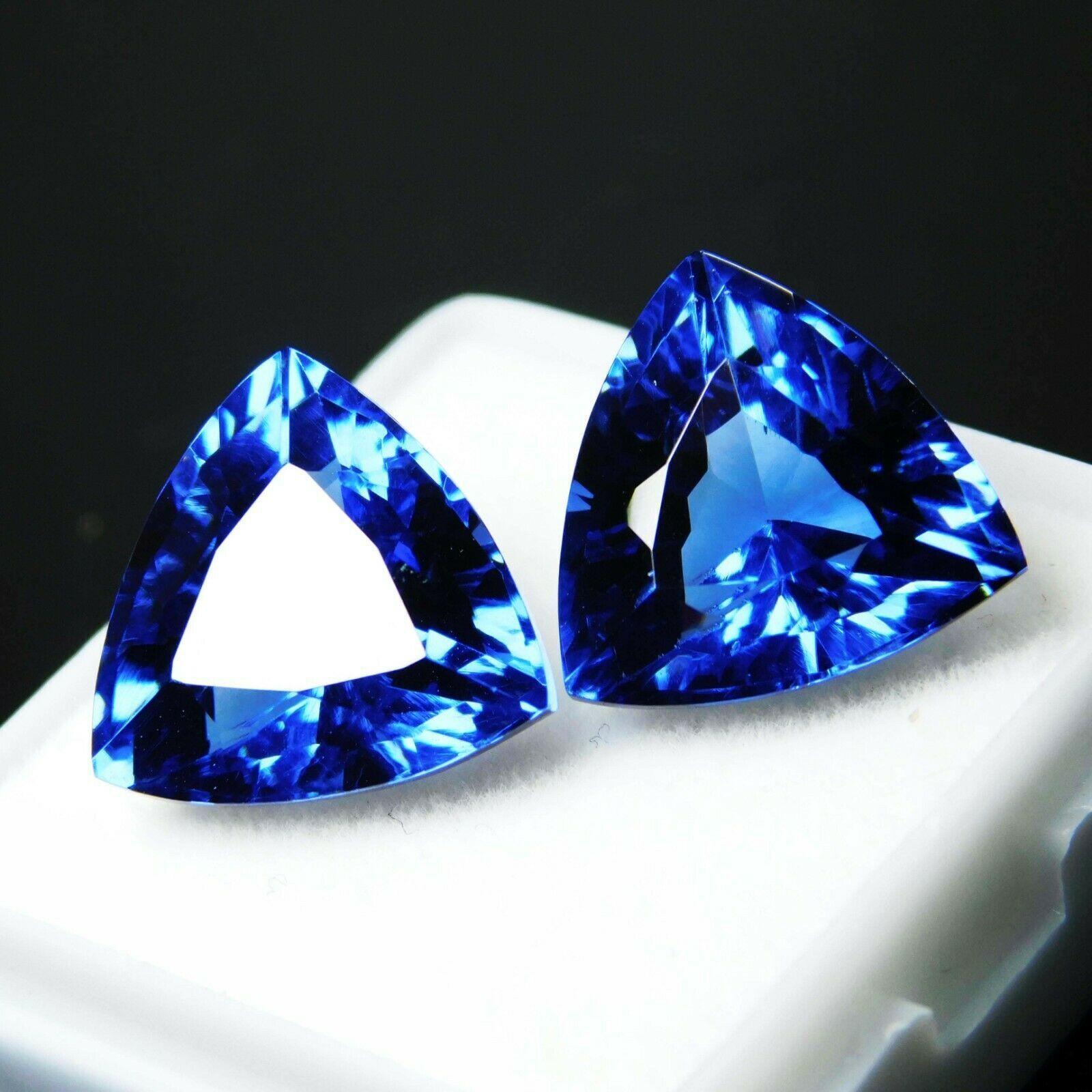 16 Ct Natural Blue Tanzanite PAIR Trillion Cut CERTIFIED Jewelry Grade Gemstones 12 mm Approx. синій
16 Ct Natural Blue Tanzanite PAIR Trillion Cut CERTIFIED Jewelry Grade Gemstones 12 mm Approx. синій