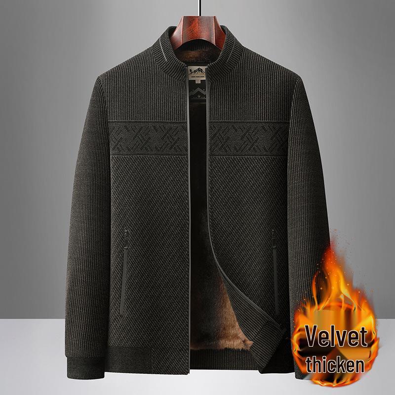 Plus-Velvet Stand-Collar Chenille Jacket for Middle-Aged and Elderly Men 185 (145-155 jin)
Plus-Velvet Stand-Collar Chenille Jacket for Middle-Aged and Elderly Men 185 (145-155 jin)