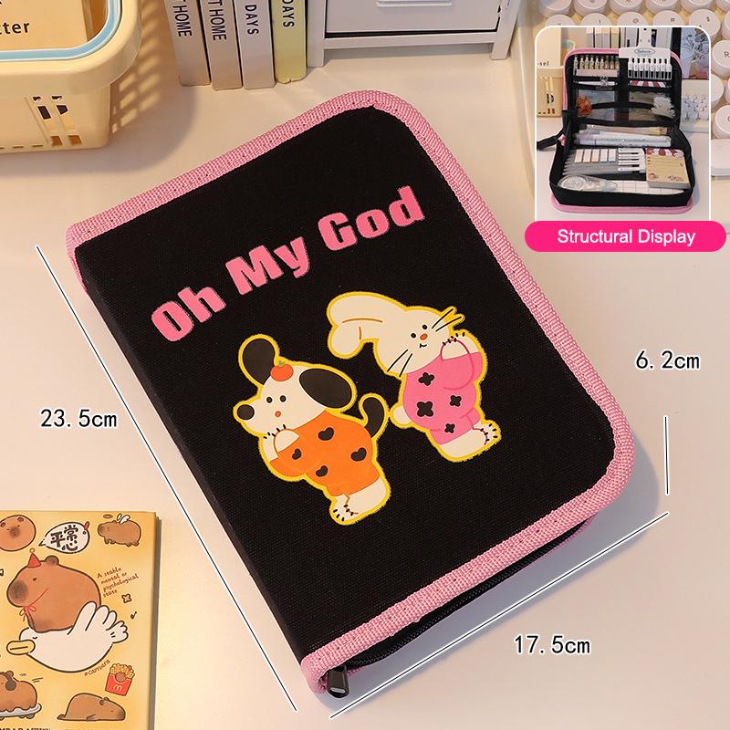 Kawaii Portable Pencil Case Sweet Cartoon Animal Pencil Pouch Large Capacity Stationery Storage Bag Book Shape Pencil Case Gifts чёрный
Kawaii Portable Pencil Case Sweet Cartoon Animal Pencil Pouch Large Capacity Stationery Storage Bag Book Shape Pencil Case Gifts чёрный