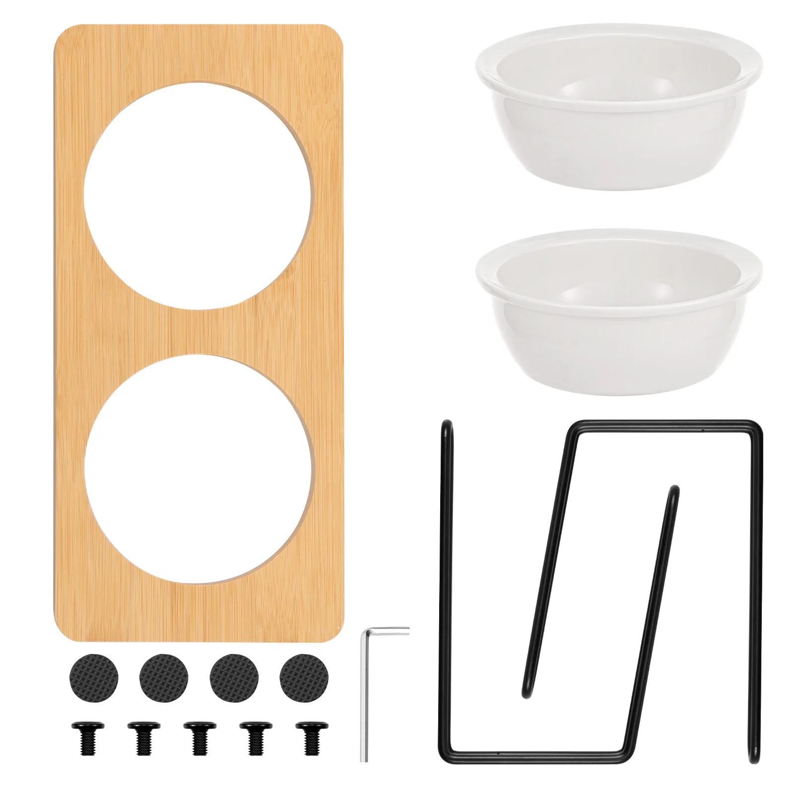 Elevated Cat Bowls Pet Feeder 15° Tilted Raised Cat Food Bowls with Wooden Stand Easy Cleaning Detachable Cat Food Bowl Kit
Elevated Cat Bowls Pet Feeder 15° Tilted Raised Cat Food Bowls with Wooden Stand Easy Cleaning Detachable Cat Food Bowl Kit