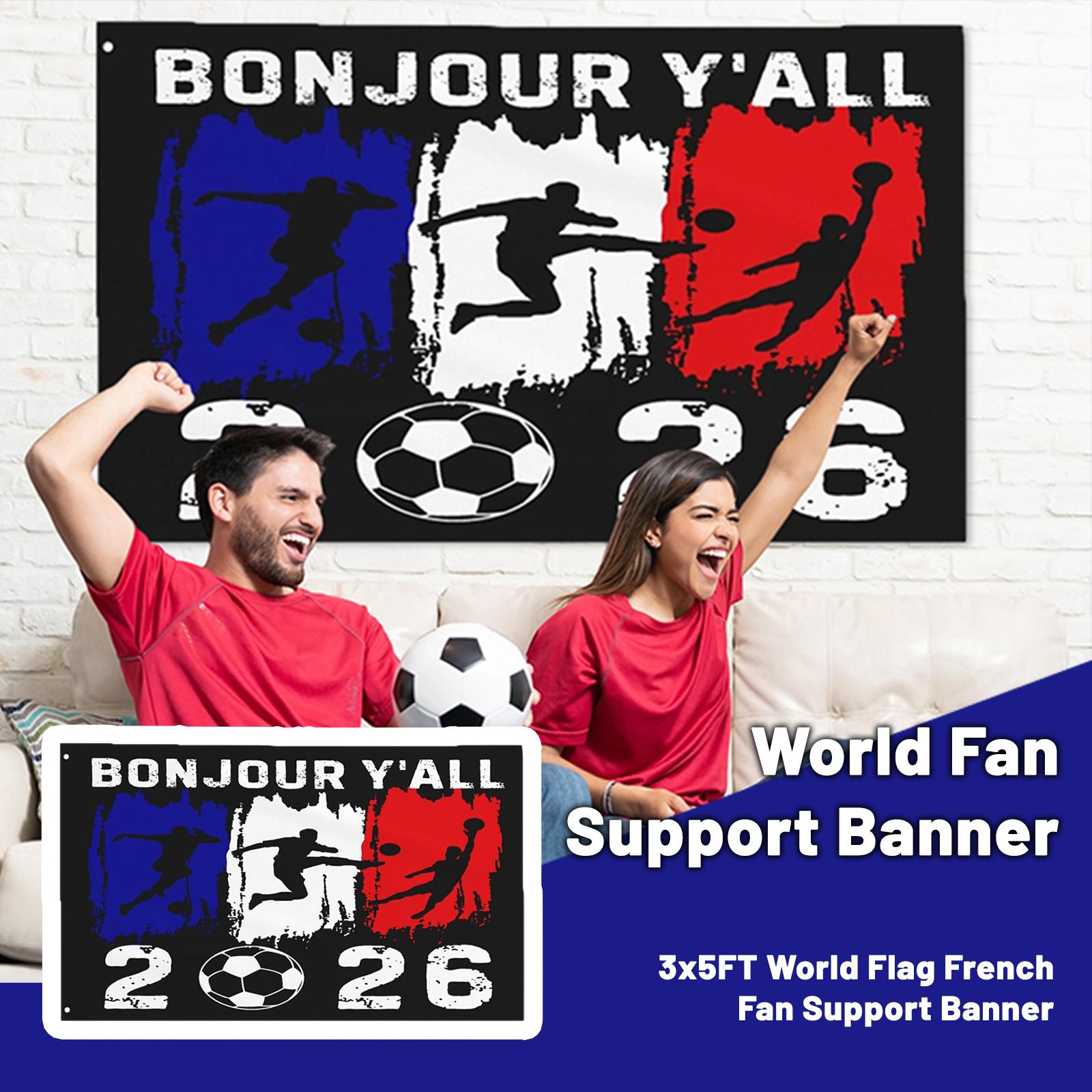 3x5FT World Flag French Fan Support Banner One Size
3x5FT World Flag French Fan Support Banner One Size