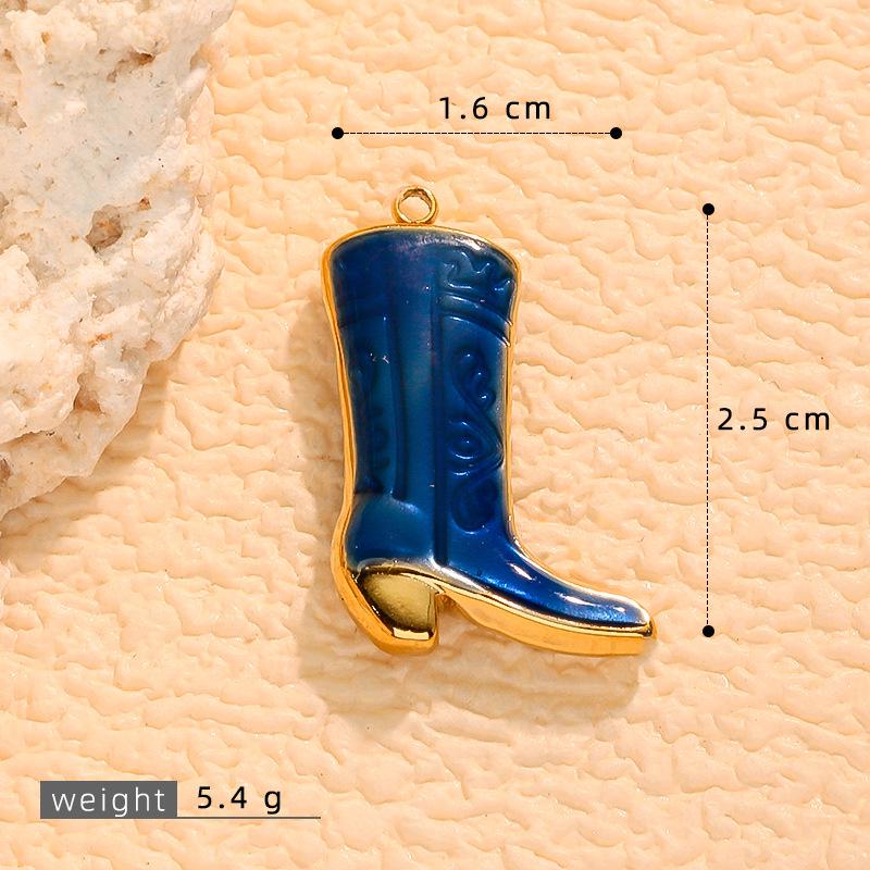 Colorful Drip Oil Denim Boots DIY Stainless Steel Pendant Jewelry
Colorful Drip Oil Denim Boots DIY Stainless Steel Pendant Jewelry