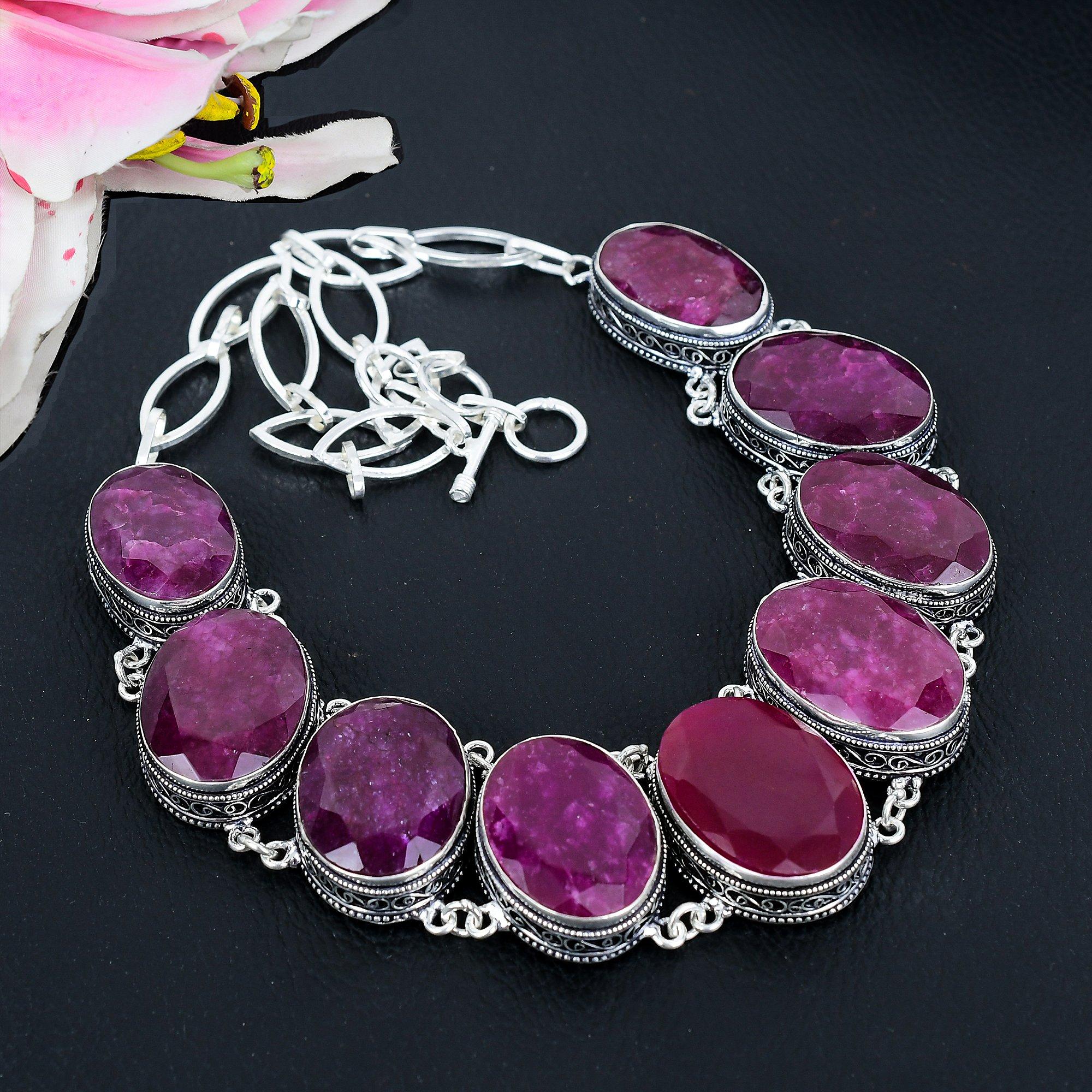 Red Jade Gemstone Handmade 925 Sterling Silver Jewelry Necklace 18 KG-1659
Red Jade Gemstone Handmade 925 Sterling Silver Jewelry Necklace 18 KG-1659
