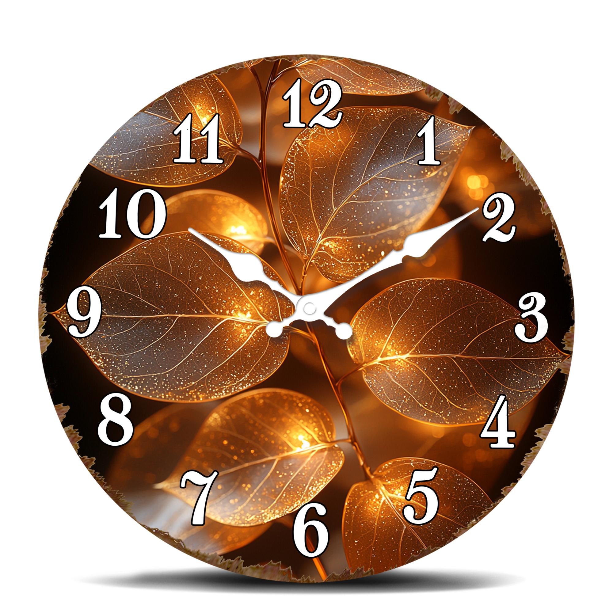 Golden Autumn Leaves Round Wall Clock: Warm Seasonal Decor for Fall-Inspired Interiors and Dining Rooms 10 inch
Golden Autumn Leaves Round Wall Clock: Warm Seasonal Decor for Fall-Inspired Interiors and Dining Rooms 10 inch