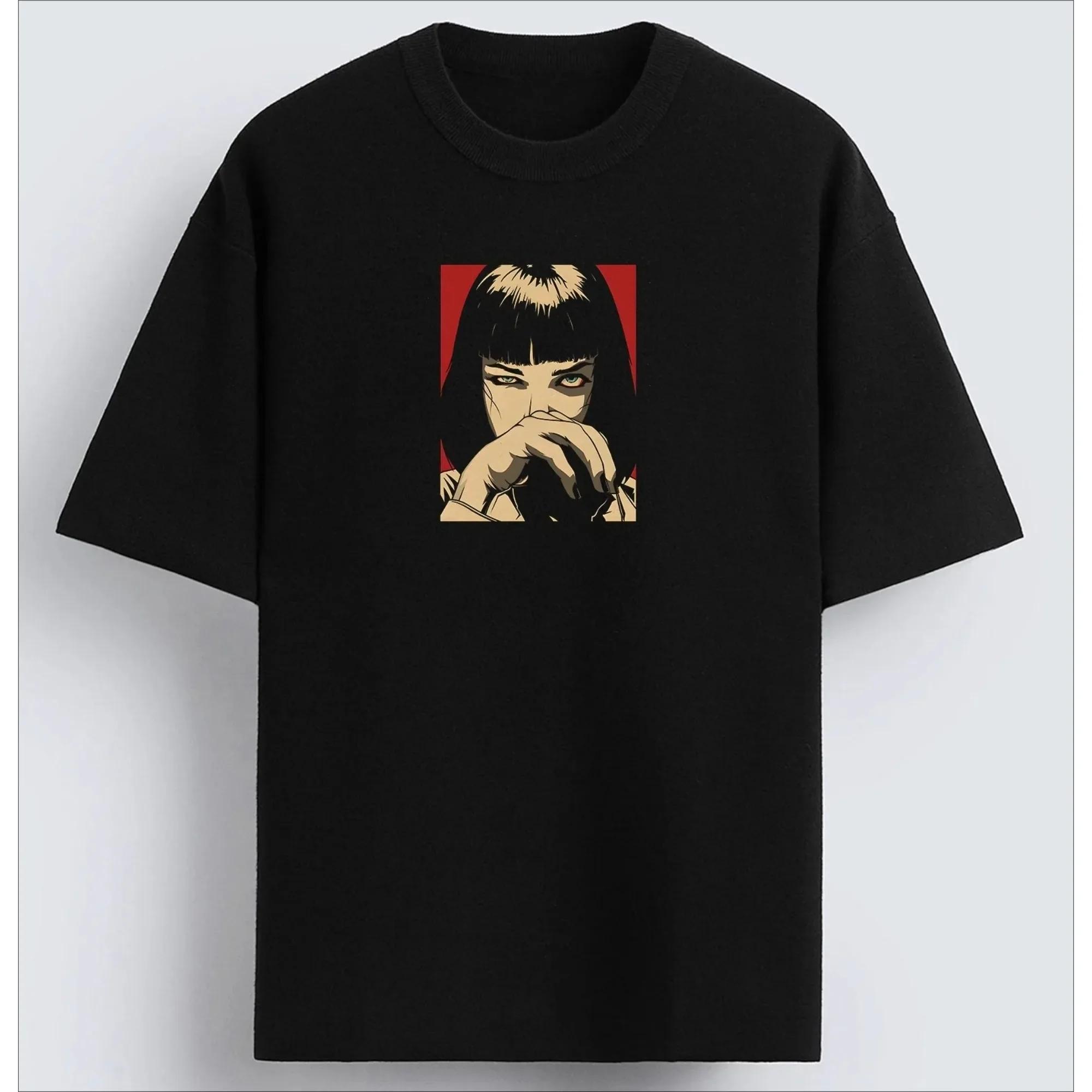 Movie Men T-shirt Quentin Tarantino Pulp Fiction Mia Men and Women Top Retro 90s Street Wear Punk Rock Harajuku Clothing S
Movie Men T-shirt Quentin Tarantino Pulp Fiction Mia Men and Women Top Retro 90s Street Wear Punk Rock Harajuku Clothing S
