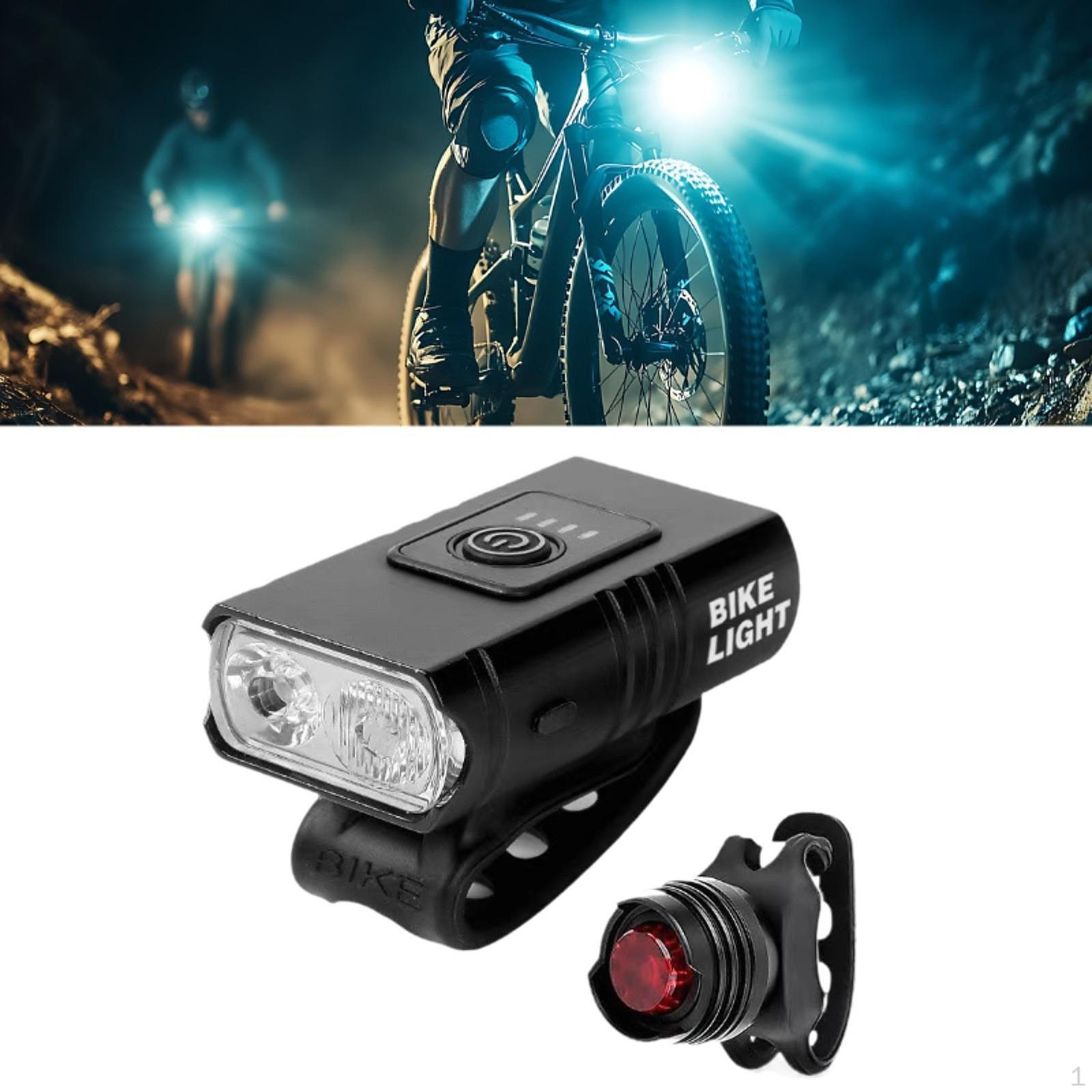 Велосипедный передний и задний фонарь 2 светодиода Набор велосипедной фары и заднего фонаря Фонари для велоспорта Style A
