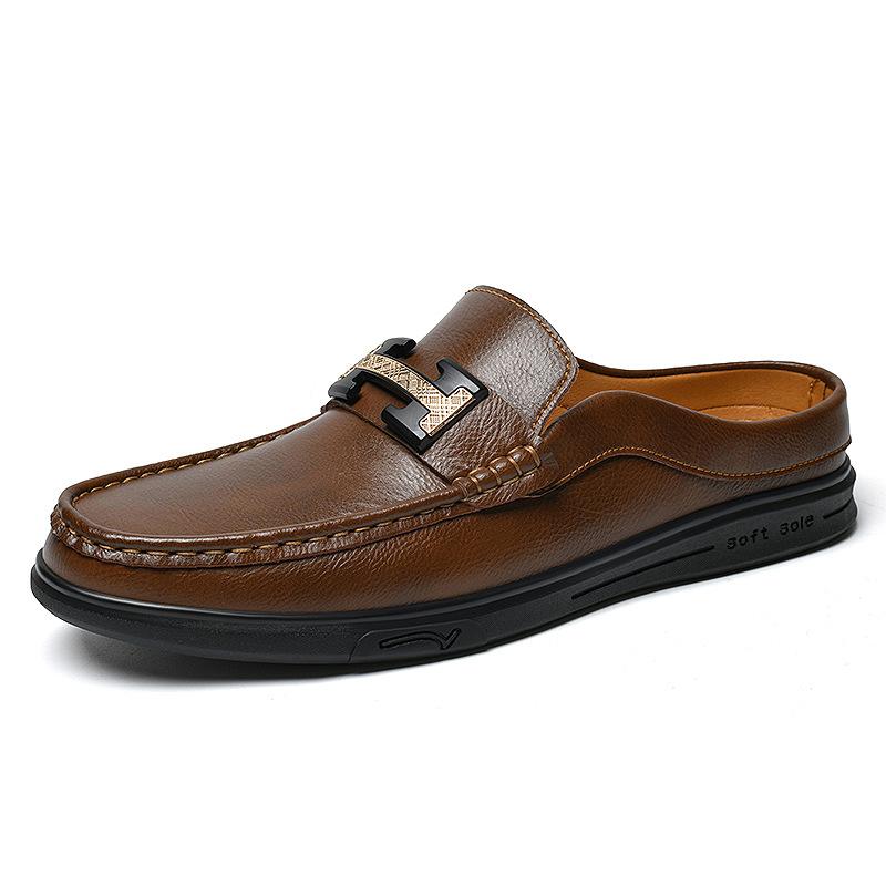 Полутапочки мужские кожаные дышащие сандалии с пальцами ленивые слипоны на мягкой подошве мужская повседневная обувь модные мужчины 47 коричневый
Полутапочки мужские кожаные дышащие сандалии с пальцами ленивые слипоны на мягкой подошве мужская повседневная обувь модные мужчины 47 коричневый