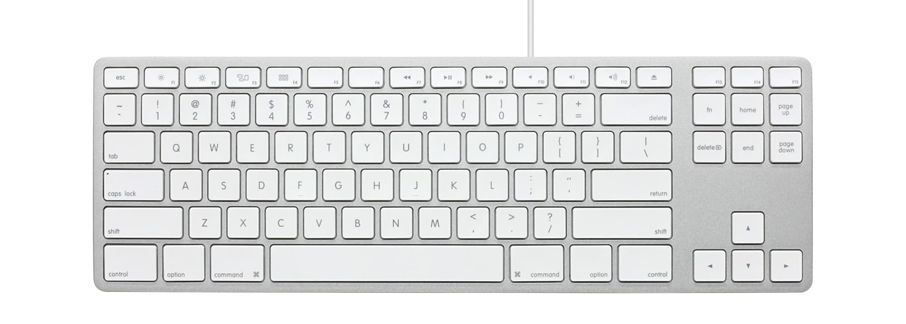 Matias Дротова алюмінієва клавіатура Tenkeyless для Mac Срібляста Англійська розкладка USB Срібляста
Matias Дротова алюмінієва клавіатура Tenkeyless для Mac Срібляста Англійська розкладка USB Срібляста