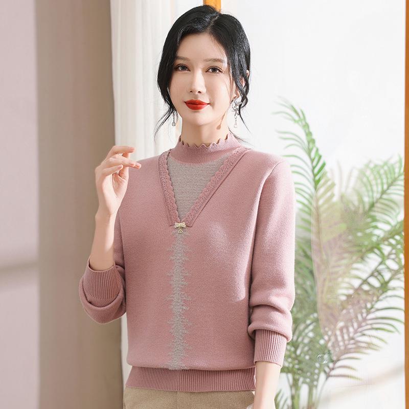 Autumn Winter Fleece Knit Top for Middle-Aged and Elderly Women - Thick Sweater Base Layer XL (suggested 110-120 jin)
Autumn Winter Fleece Knit Top for Middle-Aged and Elderly Women - Thick Sweater Base Layer XL (suggested 110-120 jin)