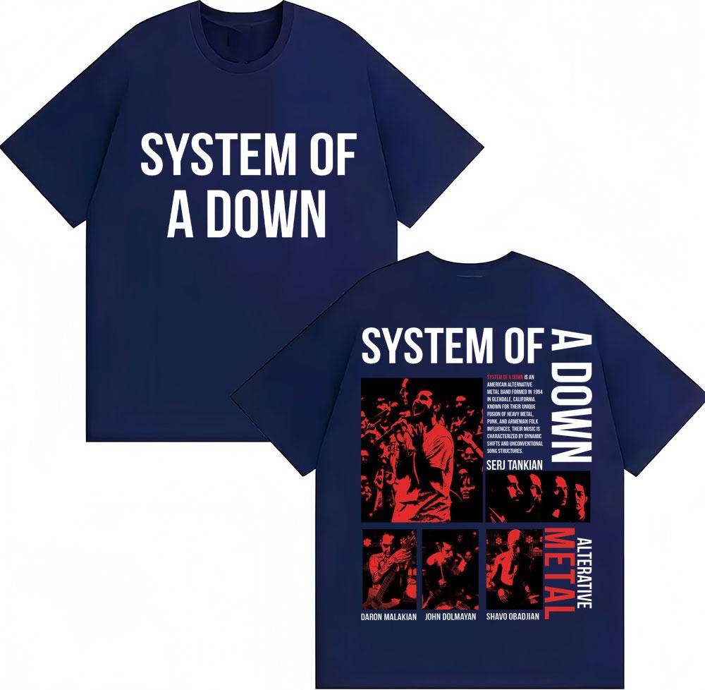 Rock Band System of A Down TShirts Unisex Women Vintage Alternative Metal Music Tshirts Unisex Women Cotton Oversized Male T Shirt 4XL
Rock Band System of A Down TShirts Unisex Women Vintage Alternative Metal Music Tshirts Unisex Women Cotton Oversized Male T Shirt 4XL