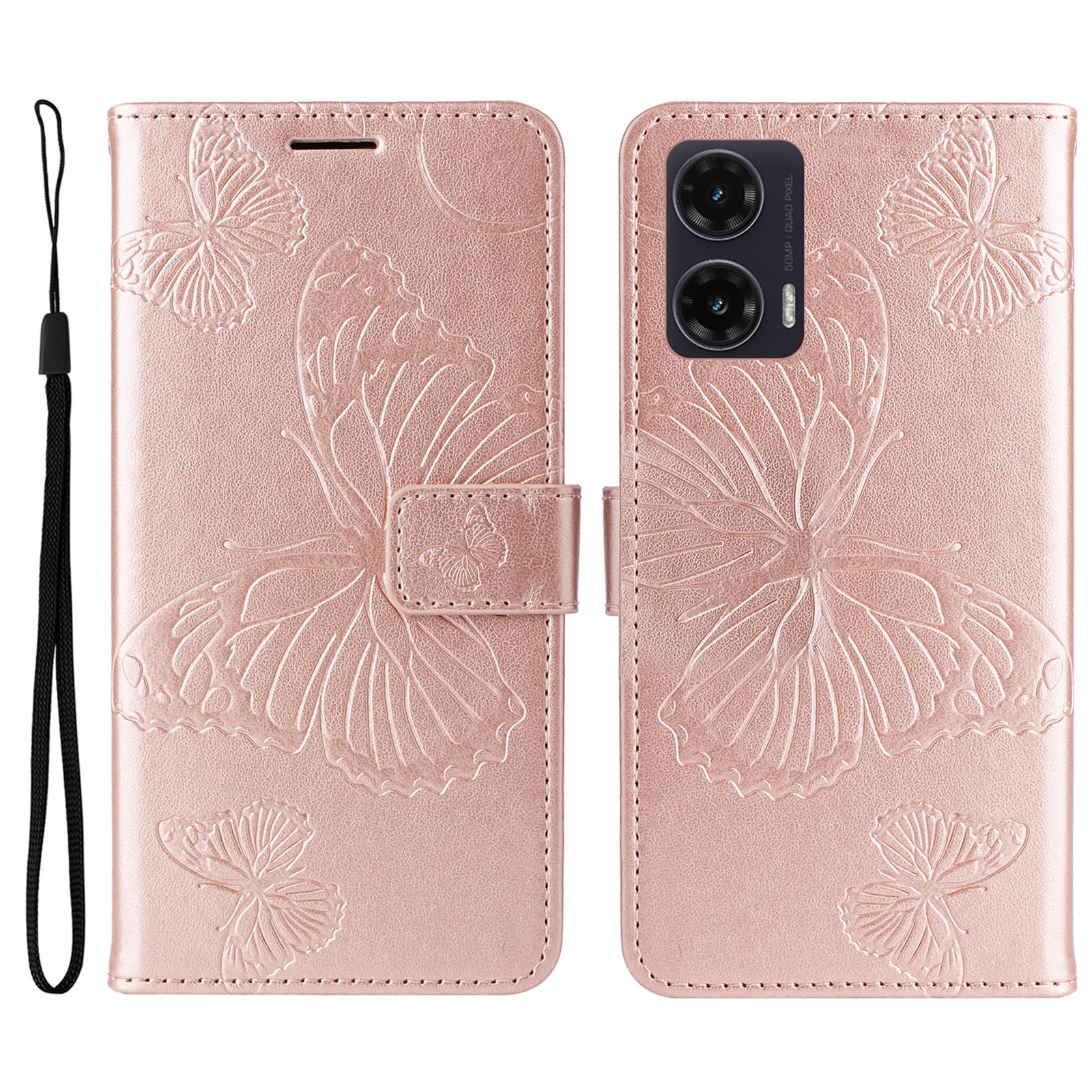 Для Motorola Moto G35 5G Чохол-гаманець Шкіряний чохол для телефону з квітковим та метеликовим принтом Підставка Rose Gold
Для Motorola Moto G35 5G Чохол-гаманець Шкіряний чохол для телефону з квітковим та метеликовим принтом Підставка Rose Gold