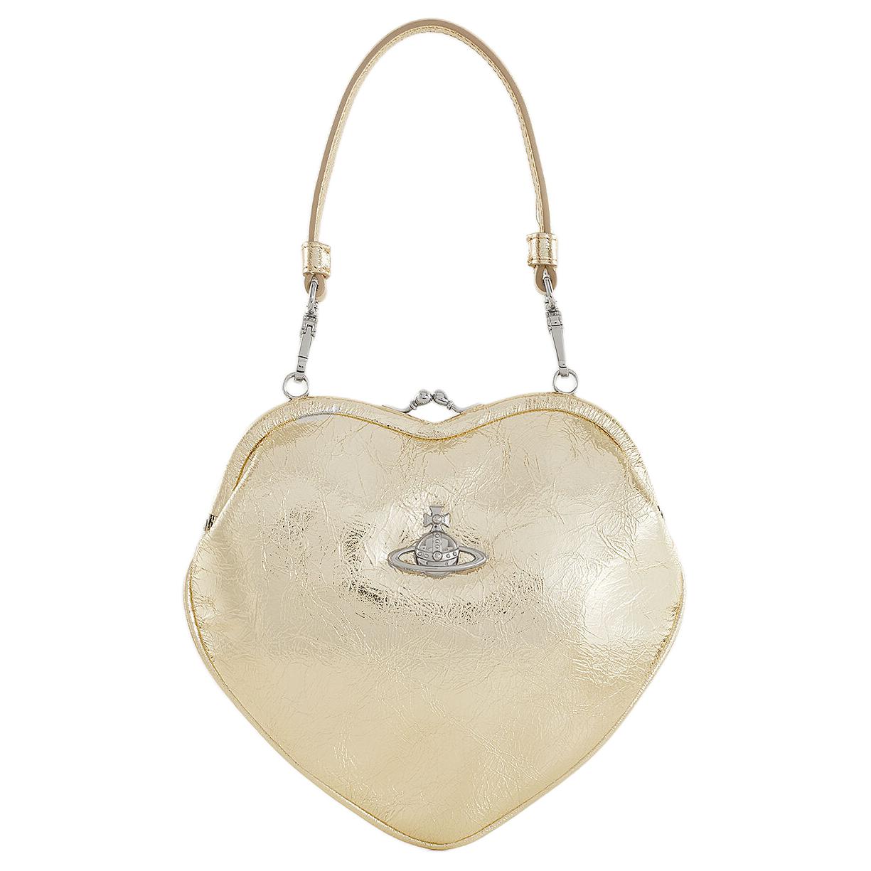 VIVIENNE WESTWOOD Heart Shaped Silhouette Metal Sphere Pattern Leather Shoulder Tote Bag Women Handbags Gold 4B01000CWL00ACGOLD Basic Set (Bag+Dust Bag)
VIVIENNE WESTWOOD Heart Shaped Silhouette Metal Sphere Pattern Leather Shoulder Tote Bag Women Handbags Gold 4B01000CWL00ACGOLD Basic Set (Bag+Dust Bag)