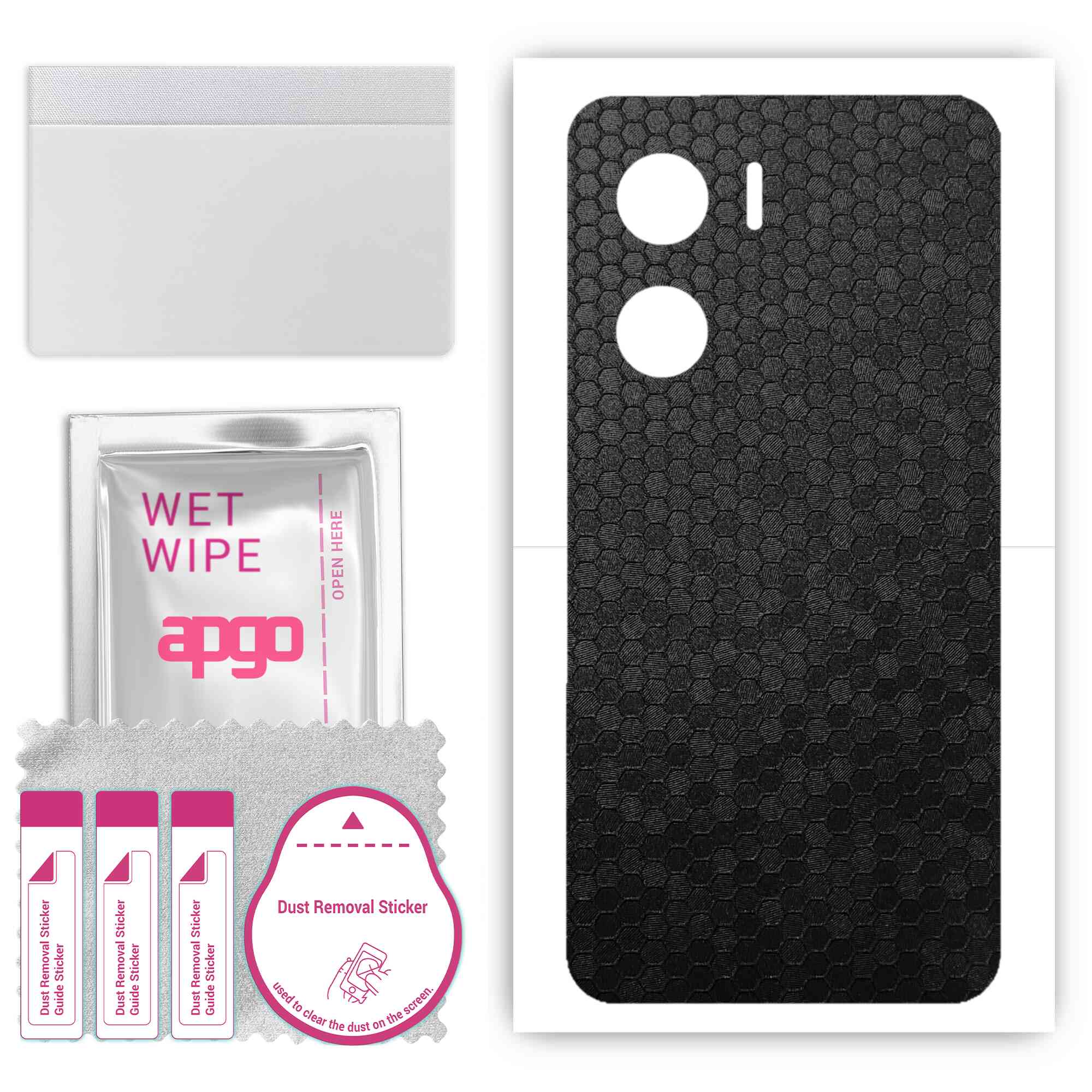 apgo Захисна наклейка для задньої панелі, сумісна з ZTE Blade V50 Design, Wrap Film, Foil, Vinyl - Pattern Black Honeycomb
apgo Захисна наклейка для задньої панелі, сумісна з ZTE Blade V50 Design, Wrap Film, Foil, Vinyl - Pattern Black Honeycomb