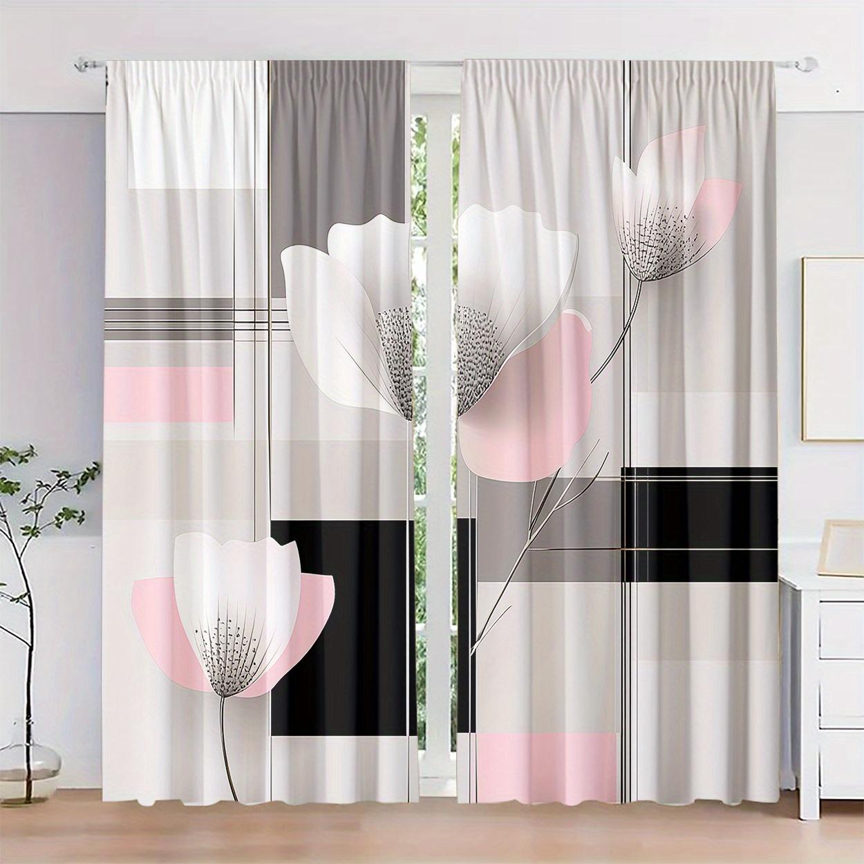 Pink Black Floral Pattern Curtains Polyester Fabric Suitable Bedroom Living Room Decoration Curtain For Sitting Made Of Machine Washable W100*H70(CM)-Grommet top&1PCS
Pink Black Floral Pattern Curtains Polyester Fabric Suitable Bedroom Living Room Decoration Curtain For Sitting Made Of Machine Washable W100*H70(CM)-Grommet top&1PCS