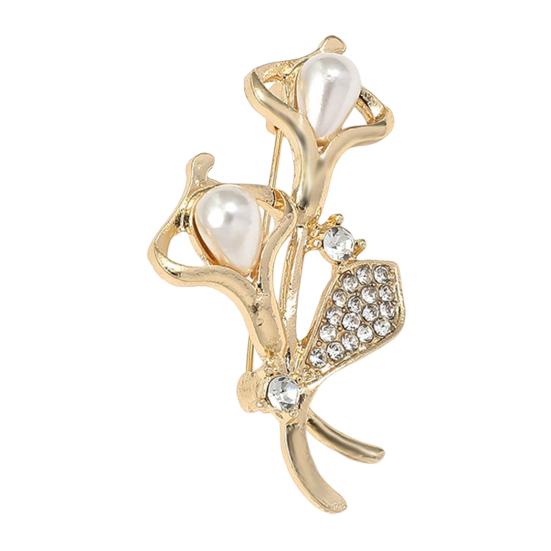 Женская брошь в форме цветка из искусственного плеча с жемчужным декором, противоскользящая сумка со стразами, костюм, воротник пальто