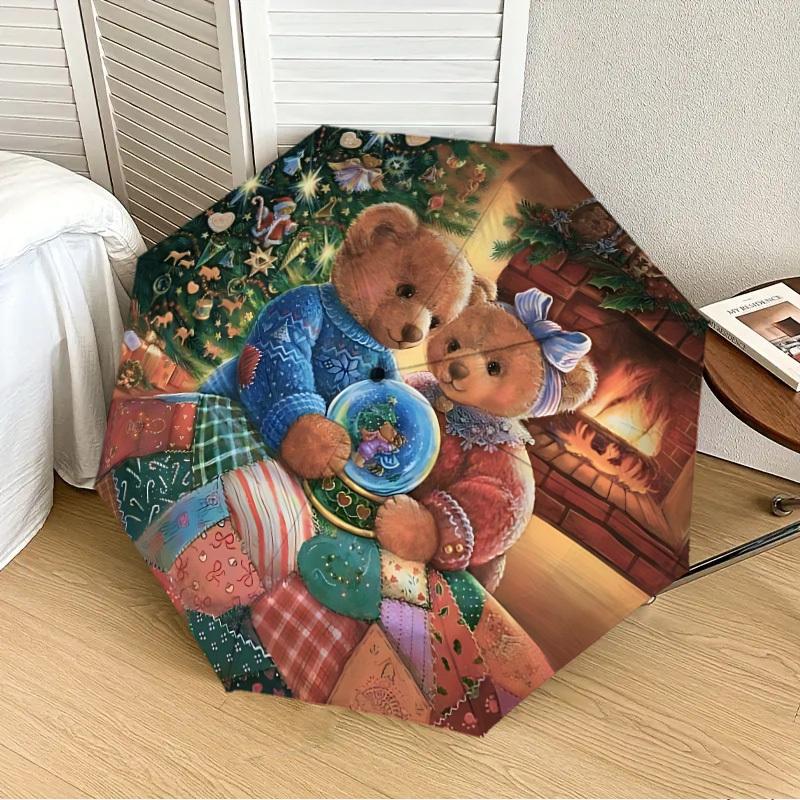 1pc Teddy Bears Christmas Automatic Folding Umbrella, 8-Rib Durable Frame, Durable Foldable Design - Elegant Gift for Commute yy251210059
1pc Teddy Bears Christmas Automatic Folding Umbrella, 8-Rib Durable Frame, Durable Foldable Design - Elegant Gift for Commute yy251210059