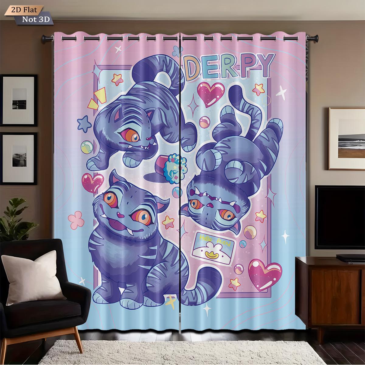 Set Of 2 Pop Demon Hunters Print Perforated Curtains Multiple Size Living Room Insulation Decoration Light Blocking Made Polyester Machine Washable W100*H70(CM)-Hooks&2PCS
Set Of 2 Pop Demon Hunters Print Perforated Curtains Multiple Size Living Room Insulation Decoration Light Blocking Made Polyester Machine Washable W100*H70(CM)-Hooks&2PCS