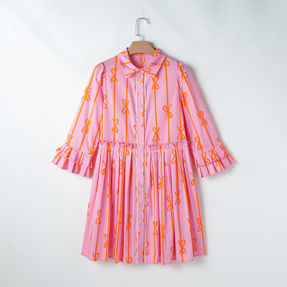 Платье с принтом бантиков Shiying и рукавами с оборками - Повседневный европейский и американский стиль M розовый
Платье с принтом бантиков Shiying и рукавами с оборками - Повседневный европейский и американский стиль M розовый