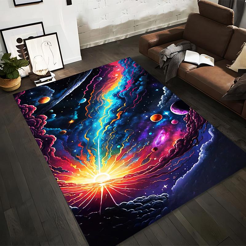 Colorful Cosmic Galaxy Carpet with Planets, Sunrise, and Starry Sky Suitable for use as an anti-slip for living room bedroom sofas 40x60cm( 15x23in )
Colorful Cosmic Galaxy Carpet with Planets, Sunrise, and Starry Sky Suitable for use as an anti-slip for living room bedroom sofas 40x60cm( 15x23in )