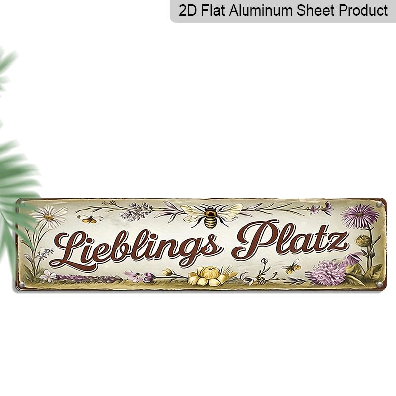 2D Flat, 1pc Vintage German Farmhouse Wall Decor - Large 4.0x16.0inch Aluminum Decorative Sign with Bees, Floral Pattern in Beige, Purple, Green 40cm x 10cm
2D Flat, 1pc Vintage German Farmhouse Wall Decor - Large 4.0x16.0inch Aluminum Decorative Sign with Bees, Floral Pattern in Beige, Purple, Green 40cm x 10cm